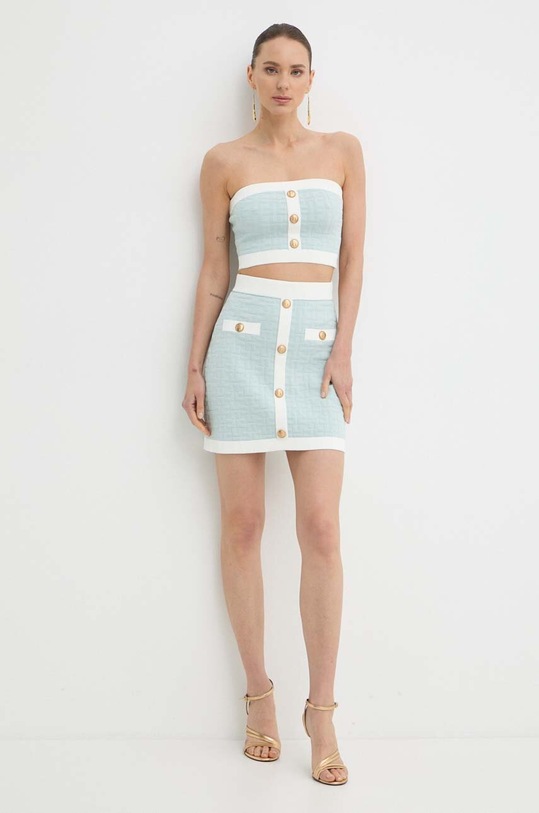 Elisabetta Franchi top TK15B42E2 zöld SS24