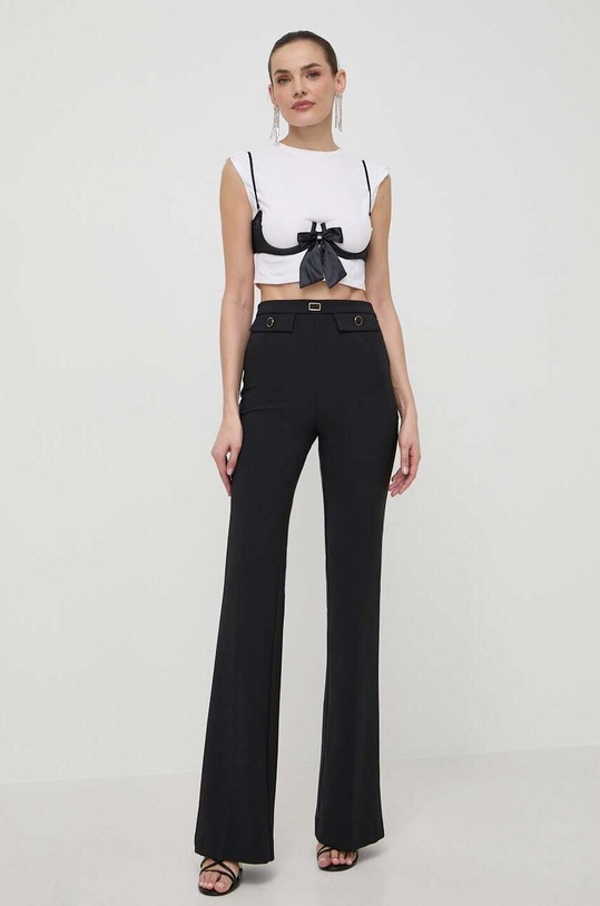 Elisabetta Franchi t-shirt bawełniany TO01542E2 biały SS24