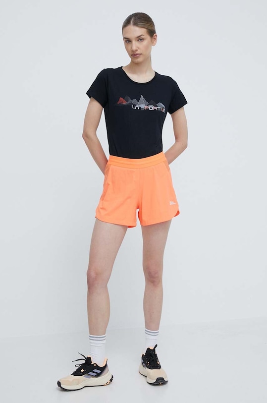 Μπλουζάκι LA Sportiva Peaks O18999322 μαύρο SS24