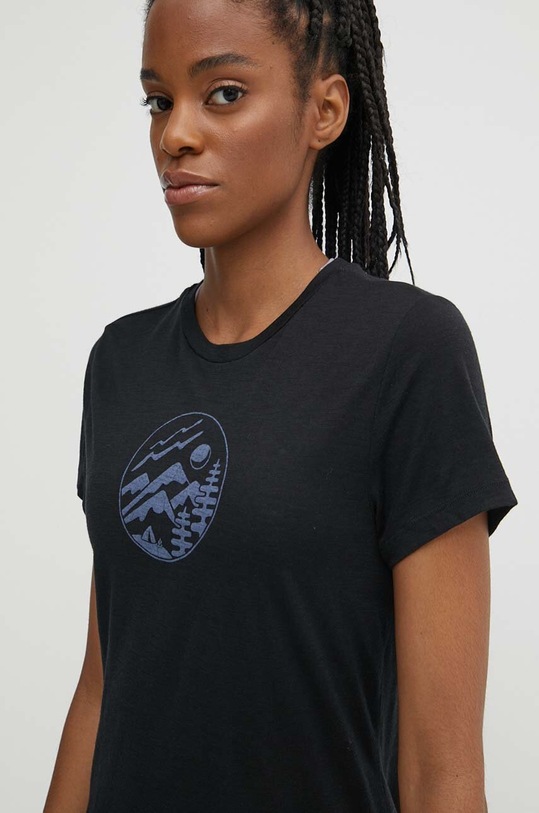 Sportska majica kratkih rukava Icebreaker Mer 150 Tech Lite III SS Tee Camp Circ crna IB0A56YD0011