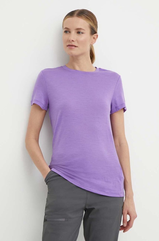 Icebreaker t-shirt sportowy Merino 150 Tech Lite III regular fioletowy IB0A56Y8B731