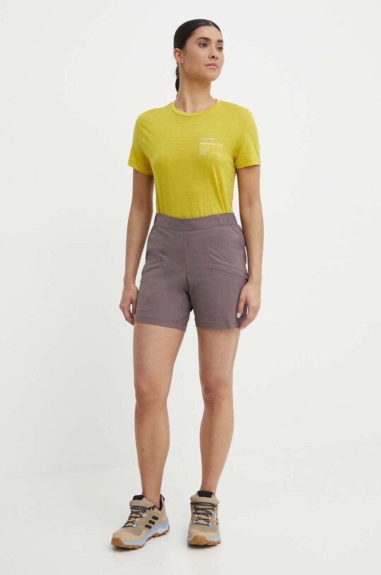 Спортивная футболка Icebreaker Merino 150 Tech Lite III Natural Run Club 2.0 IB0A56YHA861 зелёный SS24