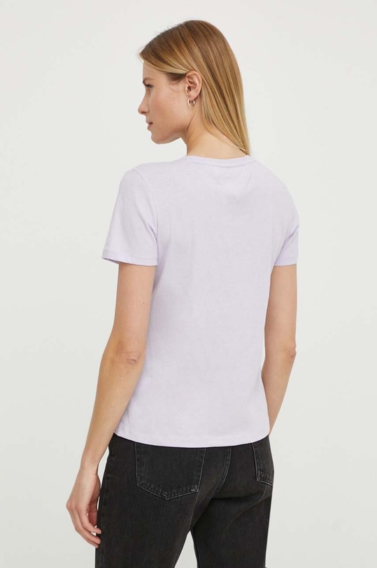 Odzież Tommy Jeans t-shirt bawełniany DW0DW14616 fioletowy