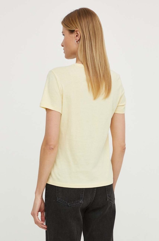 Ρούχα Βαμβακερό μπλουζάκι Tommy Jeans DW0DW14616 κίτρινο