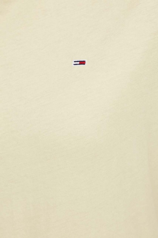 Βαμβακερό μπλουζάκι Tommy Jeans κίτρινο DW0DW14616