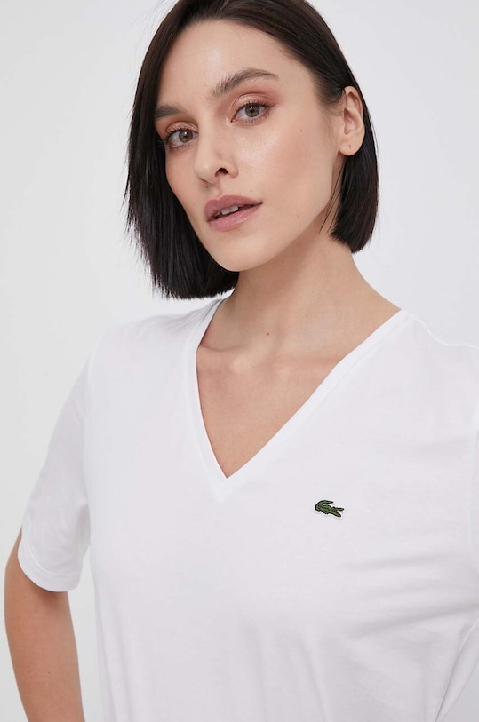Lacoste t-shirt bawełniany biały TF7300