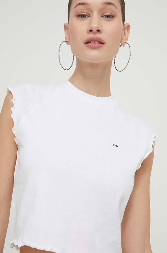 Top Tommy Jeans bílá DW0DW17884