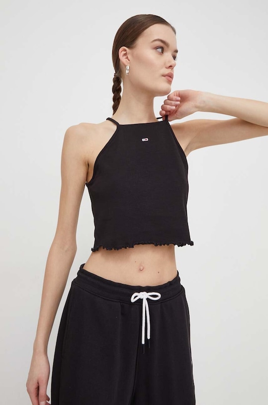 Tommy Jeans top negru DW0DW17885