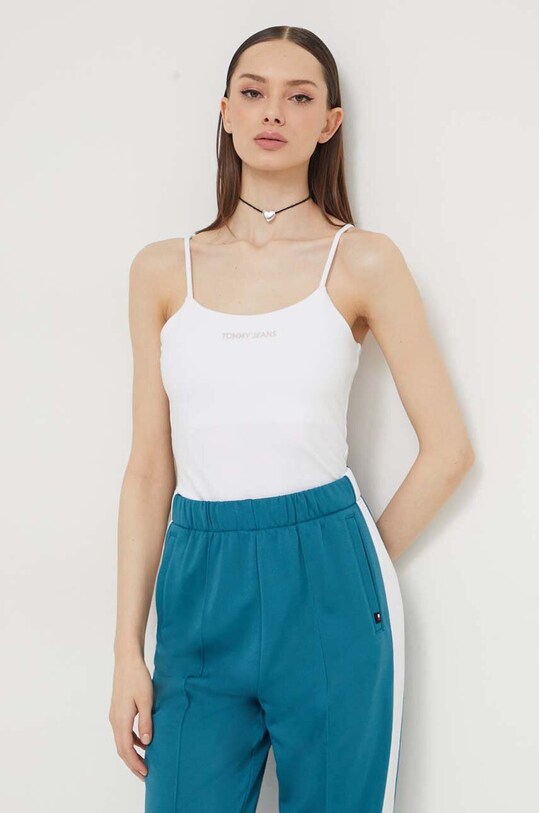 Топ Tommy Jeans білий DW0DW17364