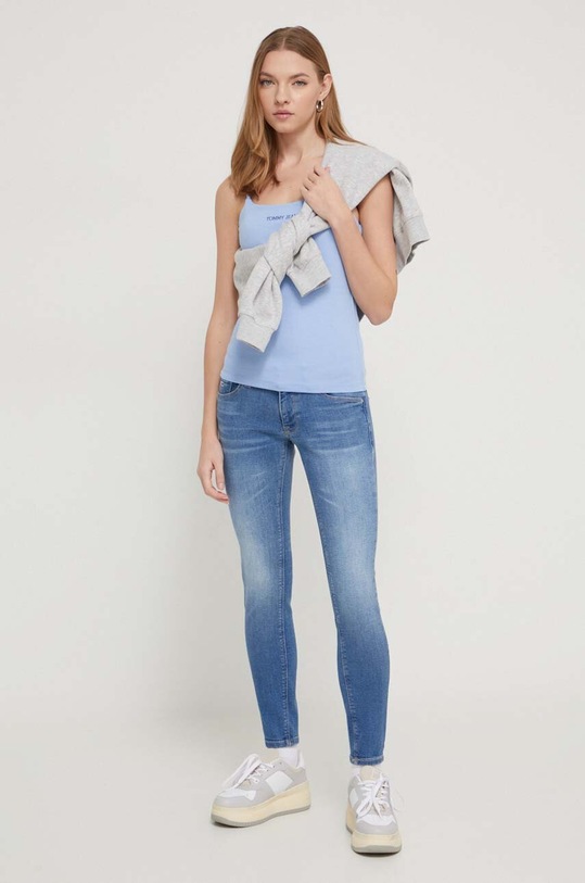 Tommy Jeans top DW0DW17364 niebieski SS24