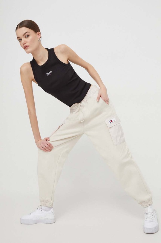 Tommy Jeans top DW0DW17838 negru SS24