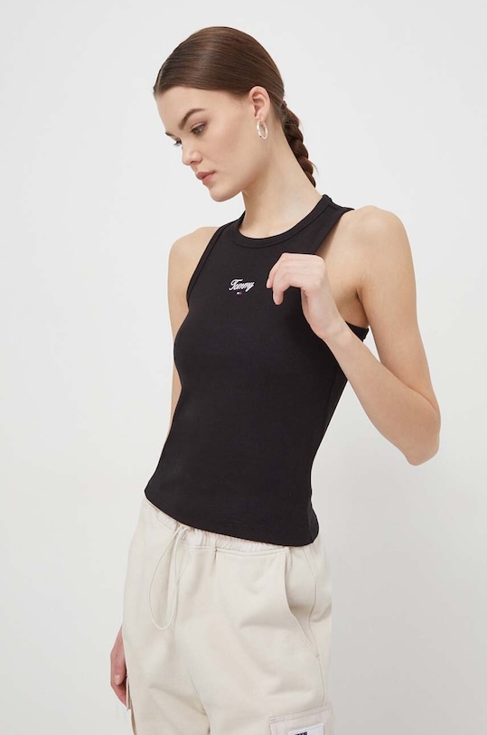 Tommy Jeans top negru DW0DW17838