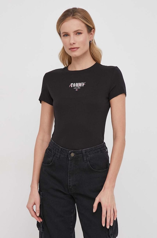Tričko Tommy Jeans DW0DW17839 černá SS24