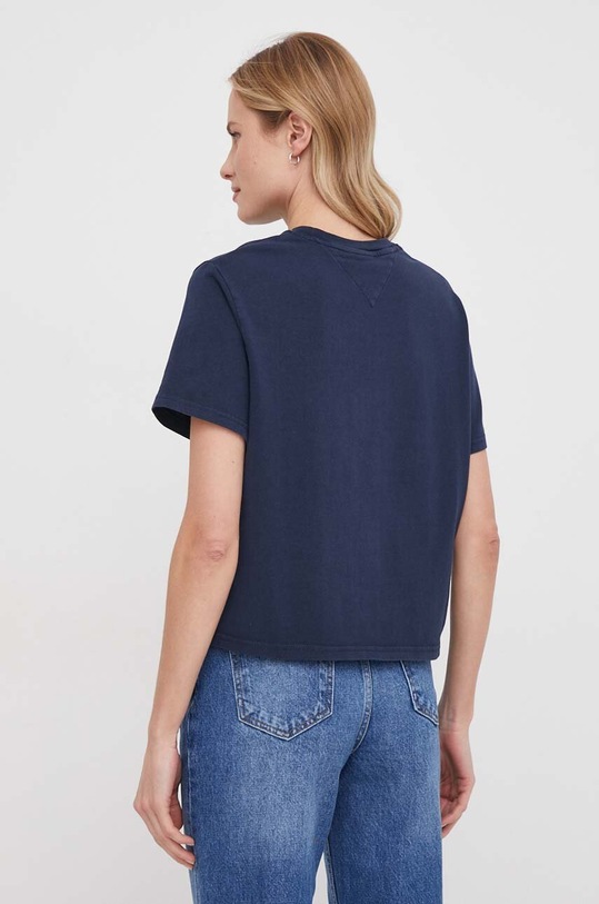 Odzież Tommy Jeans t-shirt bawełniany DW0DW18126 granatowy