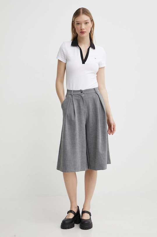 Tommy Jeans tricou polo DW0DW17225 alb SS24