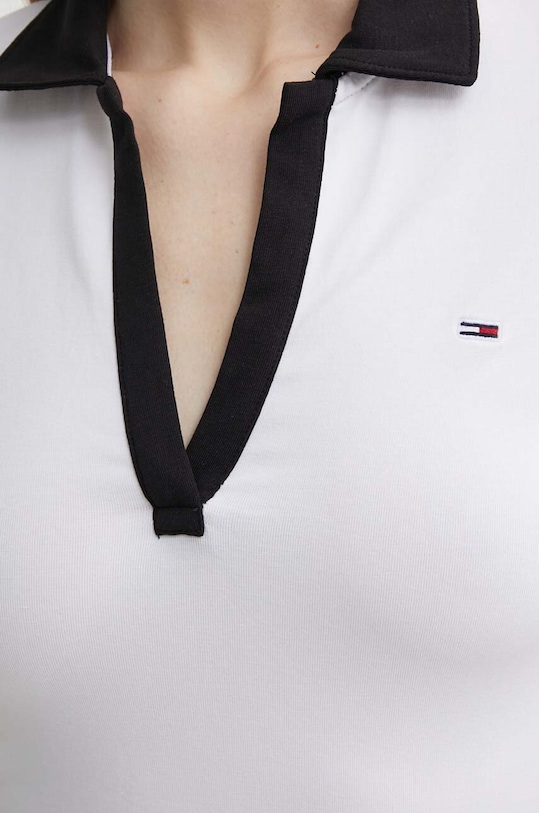 Tommy Jeans tricou polo DW0DW17225 alb