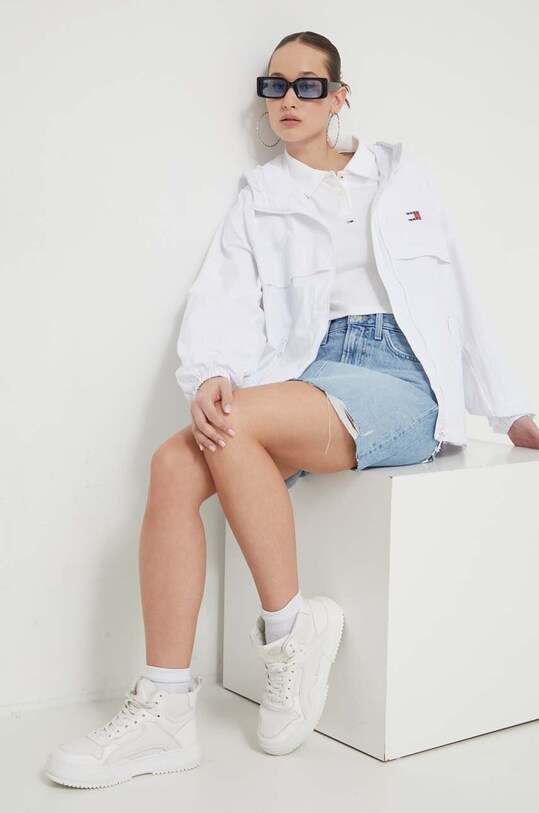 Polo tričko Tommy Jeans DW0DW18315 bílá SS24