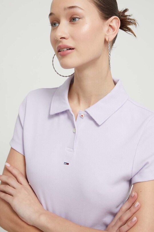 Поло Tommy Jeans фиолетовой DW0DW18315