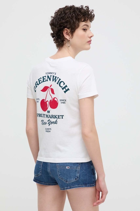 Tommy Jeans tricou din bumbac alb DW0DW17820