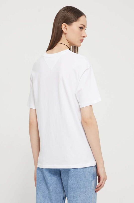 Îmbrăcăminte Tommy Jeans tricou din bumbac DW0DW17824 alb