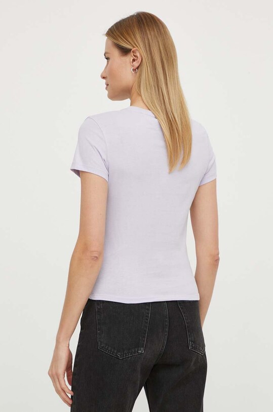 Ρούχα Βαμβακερό μπλουζάκι Tommy Jeans DW0DW17827 μωβ