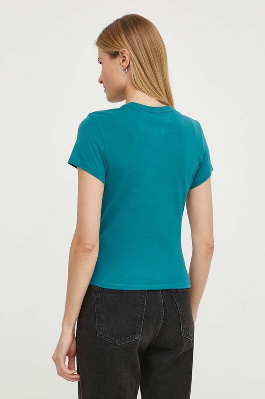 Odzież Tommy Jeans t-shirt bawełniany DW0DW17827 turkusowy