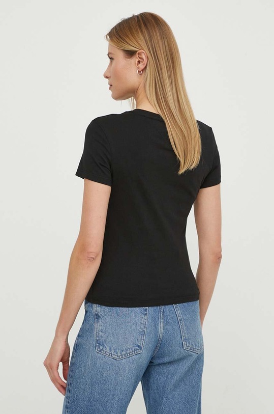 Ρούχα Βαμβακερό μπλουζάκι Tommy Jeans DW0DW17827 μαύρο