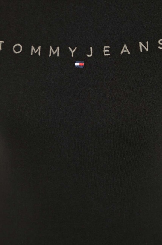 Βαμβακερό μπλουζάκι Tommy Jeans μαύρο DW0DW17827