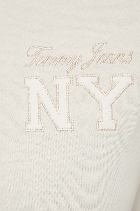 Хлопковая футболка Tommy Jeans DW0DW17829 бежевый
