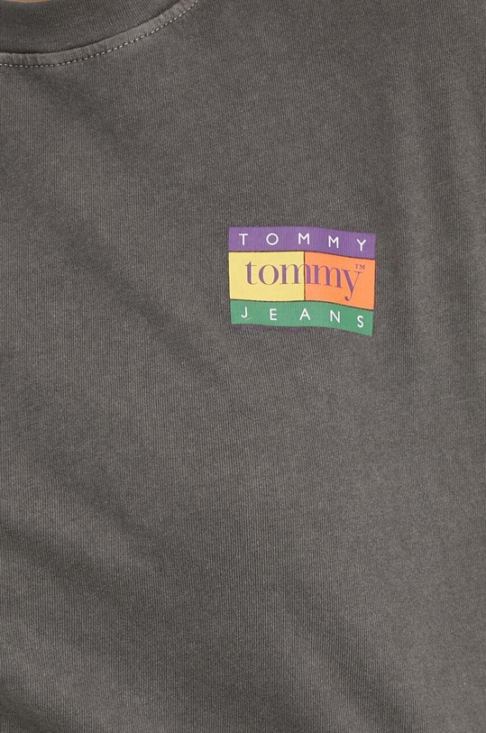 Tommy Jeans t-shirt bawełniany DW0DW18141 szary