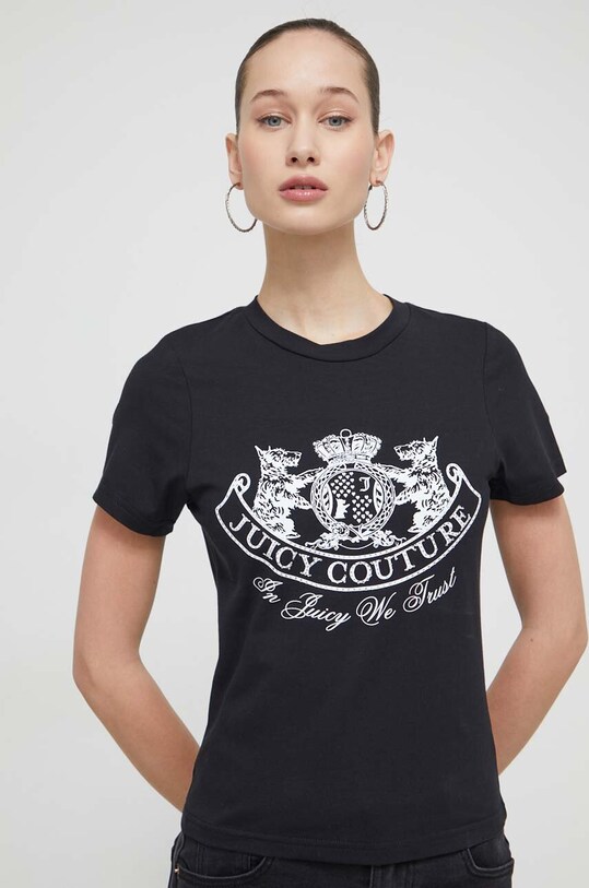 Juicy Couture t-shirt sovrastampa nero JCBCT224816.101