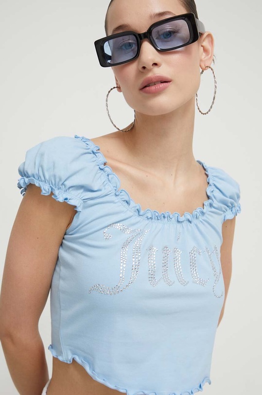 Juicy Couture top aplikacja niebieski JCWCT23309.134