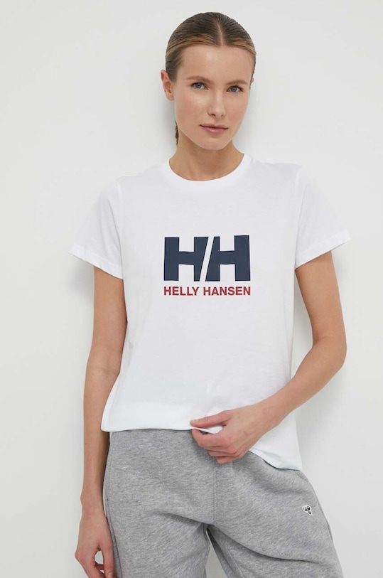 Helly Hansen t-shirt bawełniany 34465 biały AW24