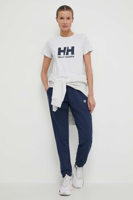 Helly Hansen t-shirt bawełniany 34465 szary AW24