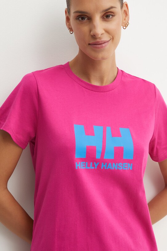 Helly Hansen tricou din bumbac print roz 34465