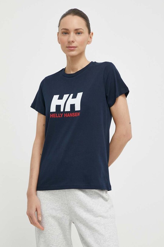 Helly Hansen tricou din bumbac print bleumarin 34465