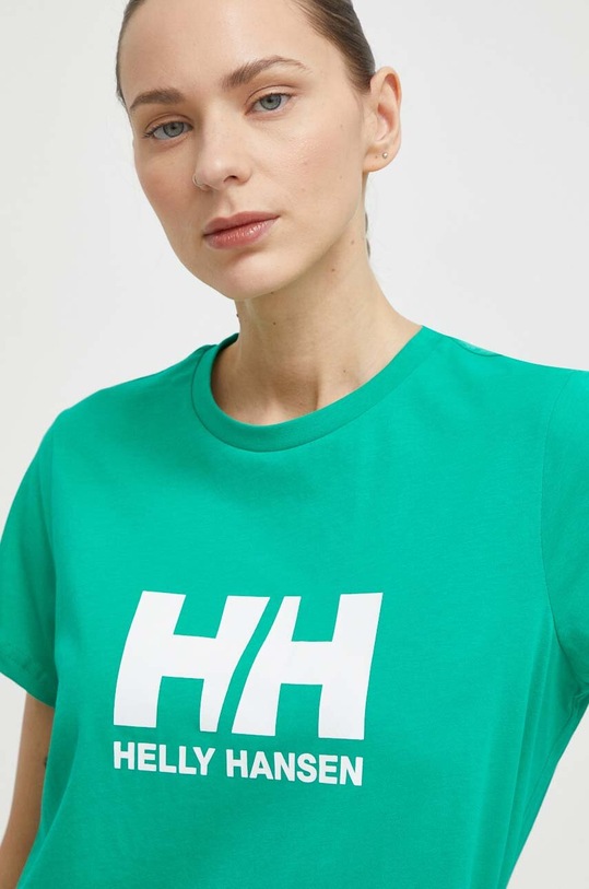 Helly Hansen t-shirt bawełniany zielony 34465