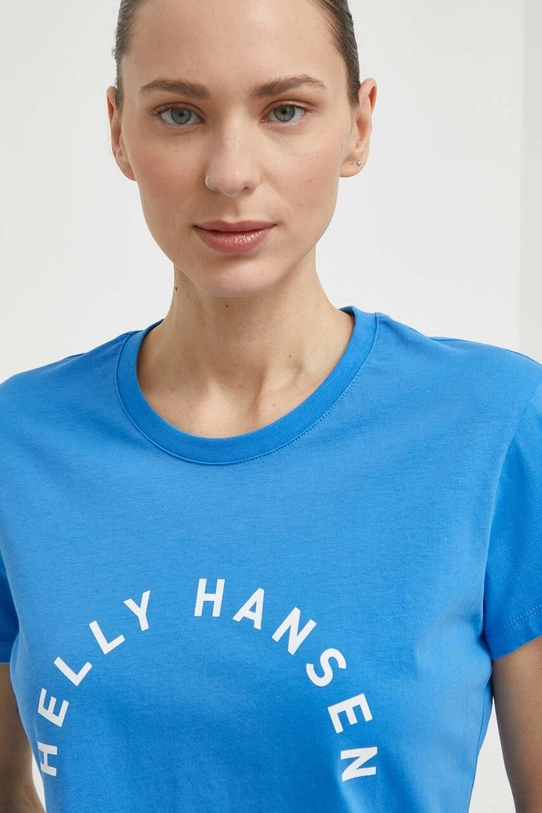 Helly Hansen t-shirt bawełniany niebieski 63341