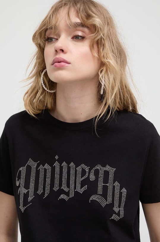 Бавовняна футболка Aniye By relaxed чорний 185169