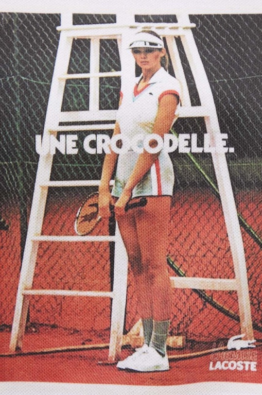 Lacoste t-shirt bawełniany TF9455 biały