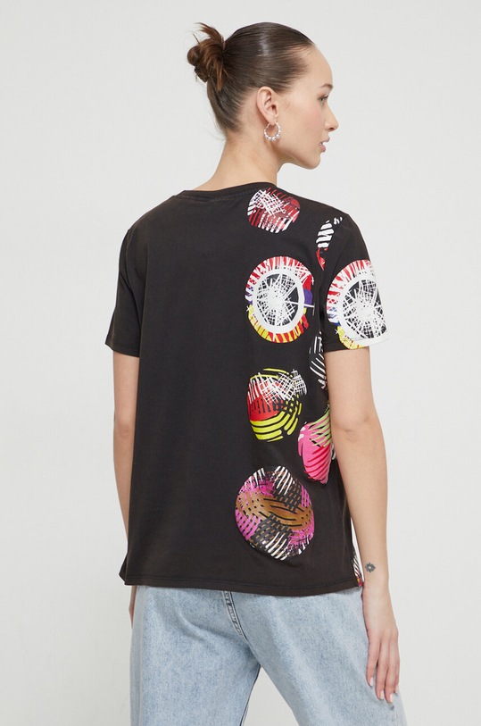 Ruházat Desigual pamut póló x Disney 24SWTKAR fekete