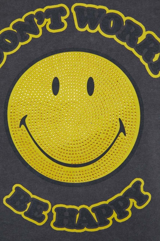 Desigual t-shirt MORE SMILEY 24SWTKAL szary