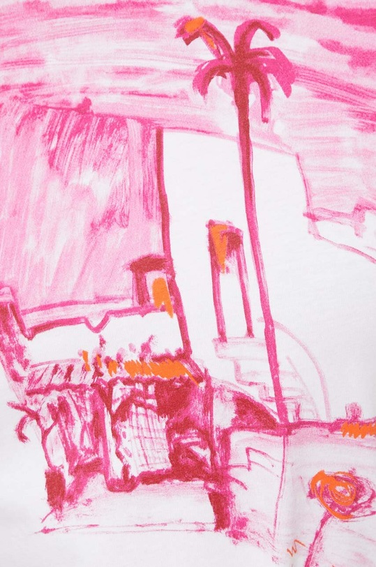 Kratka majica Desigual 24SWTK69 bela