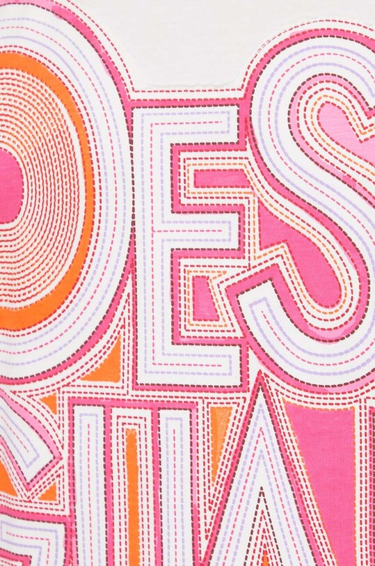 Desigual tricou din bumbac 24SWTK55 alb