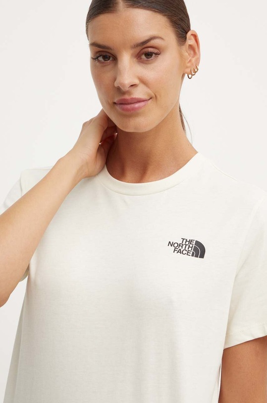 The North Face t-shirt bawełniany W S/S Relaxed Redbox Tee NF0A87NKQLI1 beżowy