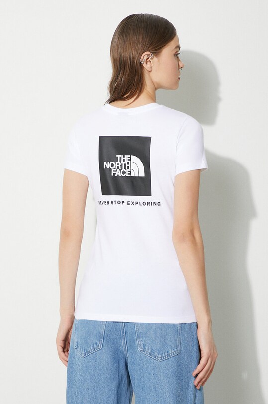 Oblečenie Bavlnené tričko The North Face W S/S Redbox Slim Tee NF0A87NMFN41 biela