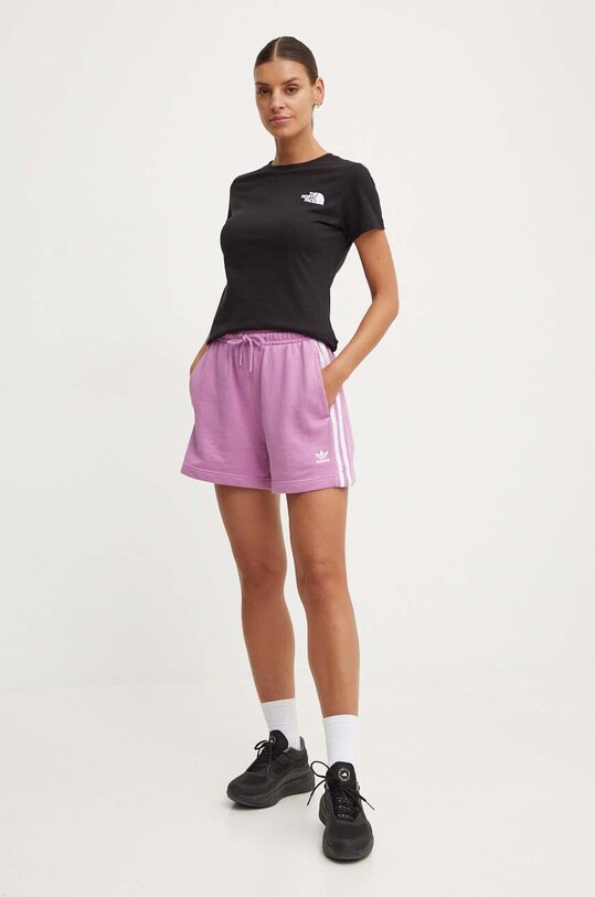 The North Face t-shirt bawełniany W S/S Redbox Slim Tee NF0A87NMJK31 czarny SS25