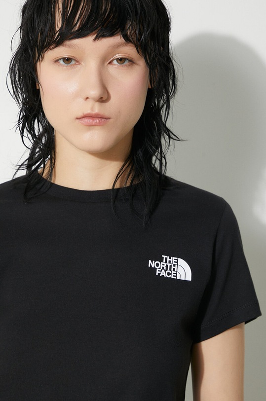 The North Face t-shirt in cotone W S/S Redbox Slim Tee NF0A87NMJK31 nero