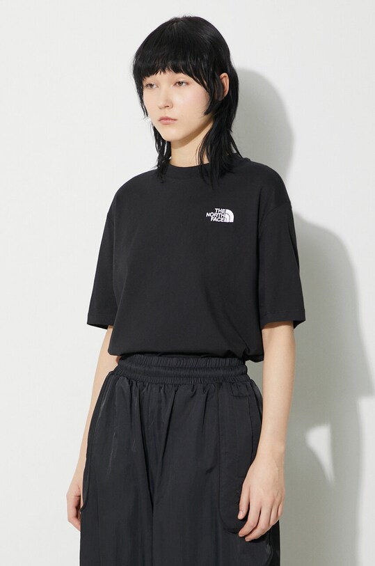 The North Face t-shirt in cotone W S/S Essential Oversize Tee nero NF0A87NQJK31