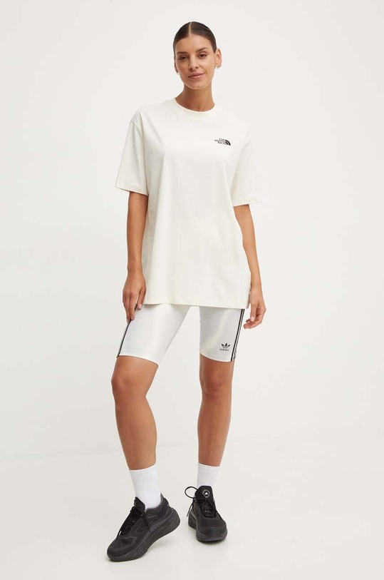 The North Face t-shirt bawełniany W S/S Essential Oversize Tee NF0A87NQQLI1 beżowy SS24